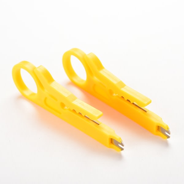 10 st Nätverksanslutning Wire Punch Down ter Stripper for RJ45 Yellow 10stk Yellow 10pcs