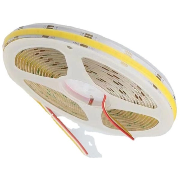COB LED Strip Lys, 12V Varmhvite LED Strip Lys--5m