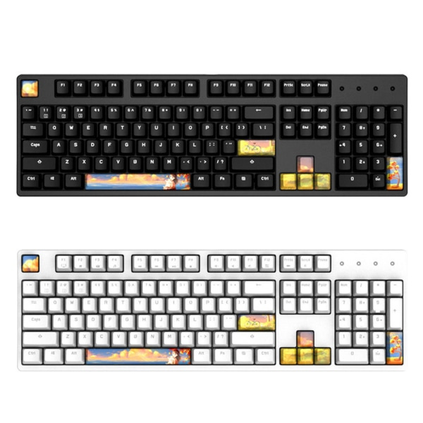 8 PBT-taster med femsidig färgämnesublimation, OEM-profil, 6,25U mellanslag, ESC, riktningstangenter för mekaniskt tangentbord