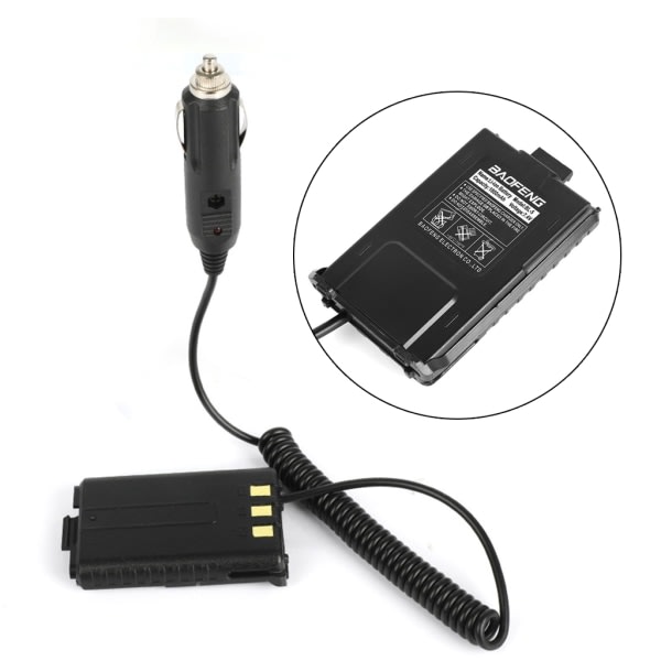 Billadapter for Walkie Talkie Baofeng UV-5R 5RA 5RB 5RE Radio Batteri Eliminator