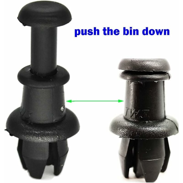 4 stk. monteringsclips til hattehylde bag audi a3 s3 q5 sq5 vw golf r32 gti tiguan polo sort