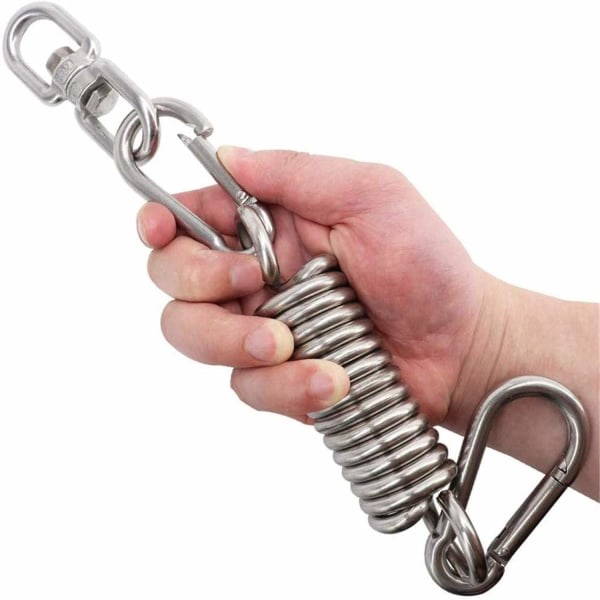 CDQ Förlängningshängmatta Fjäderupphängningskrok med Swivel Karabiner