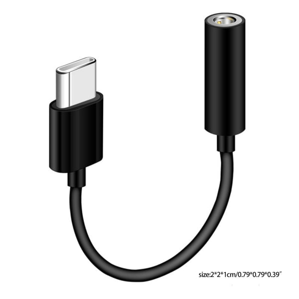 USB C - 3,5 mm:n sovitin, tyyppi C - 3,5 mm:n liitäntä, kuulokeliitäntä, äänenmuunnin, kuulokejohto Huawei Mate10 Prolle, P20:lle, 6 valkoista White