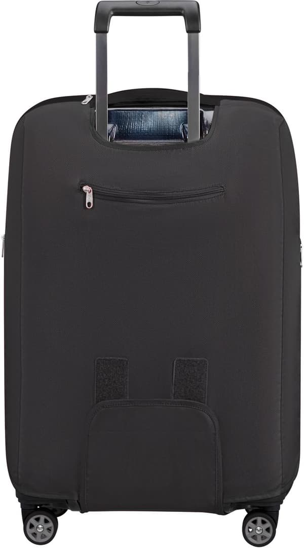 Samsonite hopfällbart bagageskydd, skyddande resväskfodral för 60-70 cm bagage, elastiskt repskydd för resor, svart, storlek M