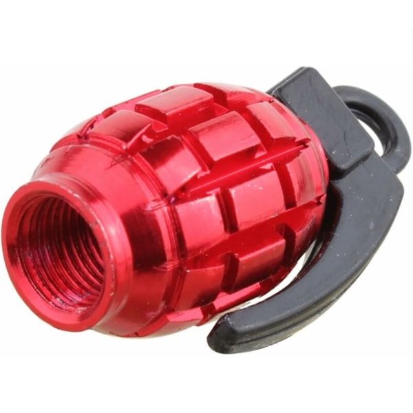 4st svart röd granatäpple däckventilstamlock för bil lastbilscykel