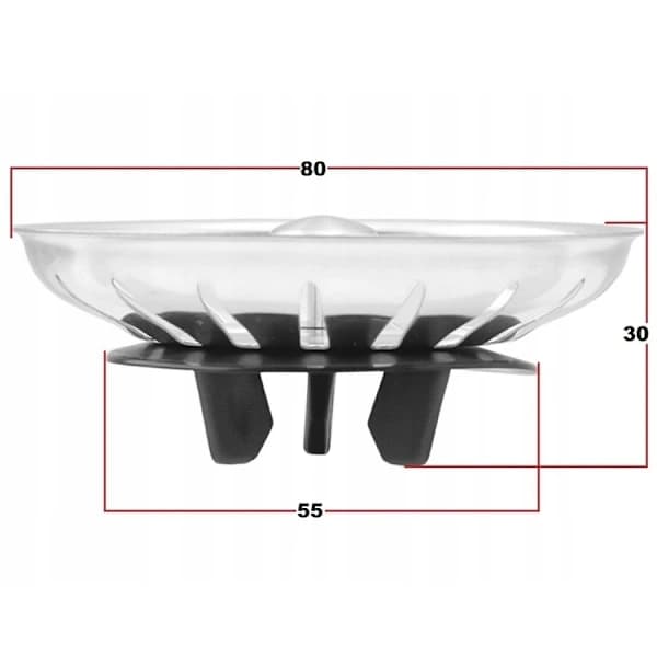 2-pak - Prop til IKEA Køkken Atlant / Domsjö / Si til Vask - Kurveventil 2-pak 2-Pack