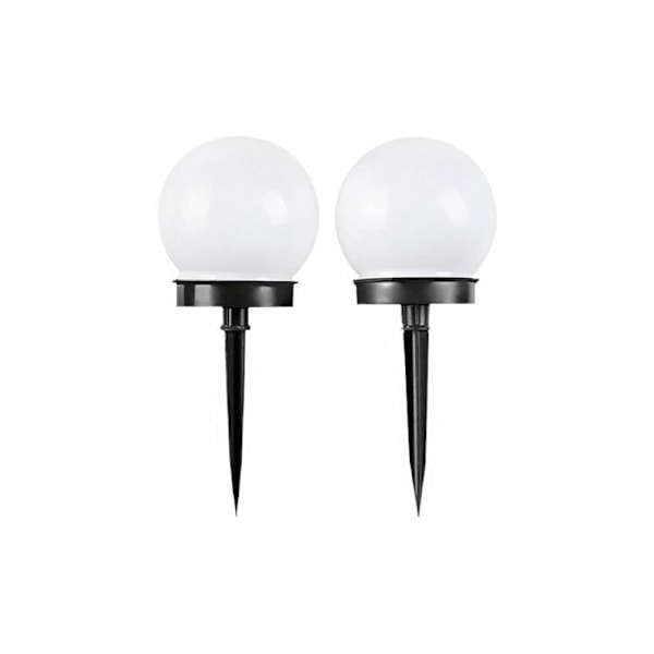 2 aurinkoenergialla toimivaa LED-pallovaloa, 30 cm pyöreä, nurmikon puutarhakoriste