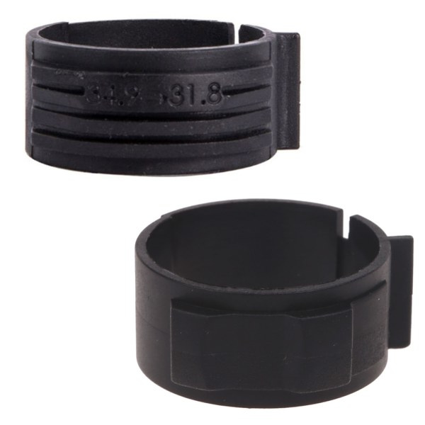 Pyörän etuvaihtajan halkaisijamuuntaja 34,9 mm - 31,8 mm kiinnitys kromille