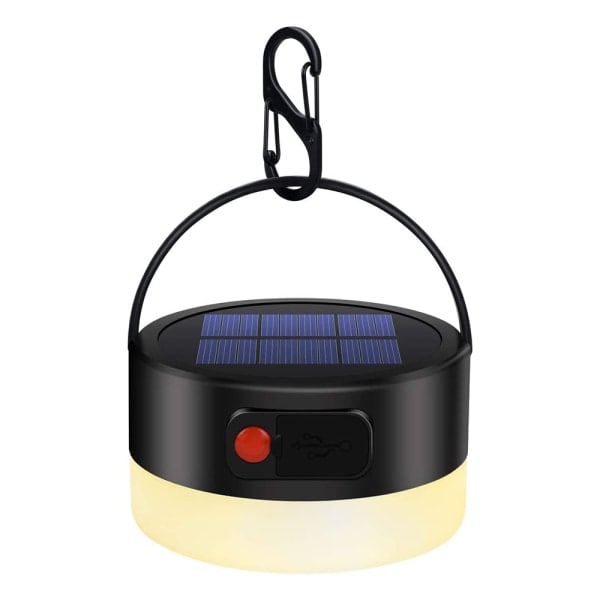 Campingljus, Uppladdningsbar Solar Camping Lampa Ficklampa Multi