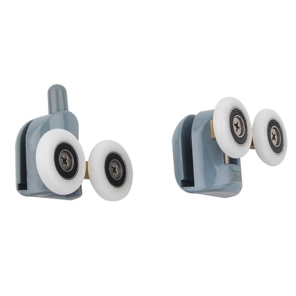 8-pack duschdörrsrullar, 25 mm hjul, duschkabin galler