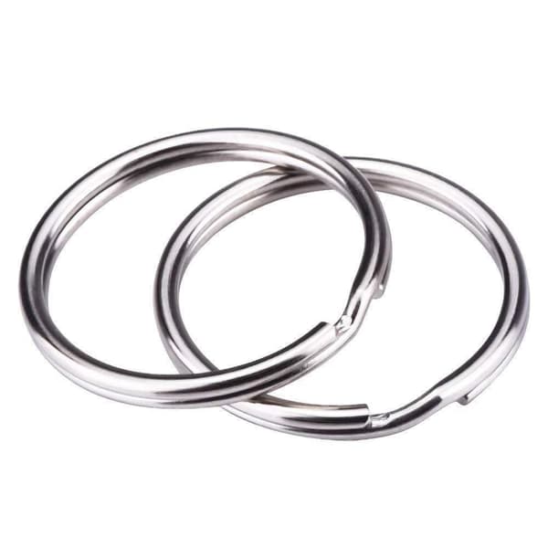 100-pak nøgleringsholdere 10 mm mini split-ring med dobbelt spænde