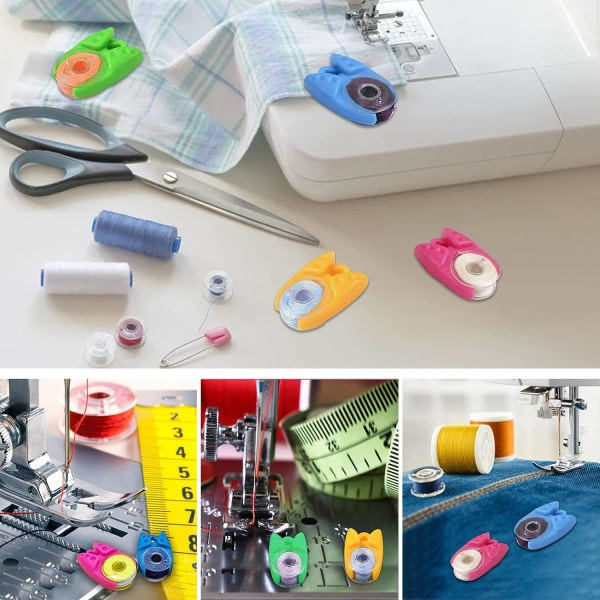 CDQ 40 stk. 4 Farver Trådspolholder, Spolholderklemme Trådstyringsklemme Organizer Holder