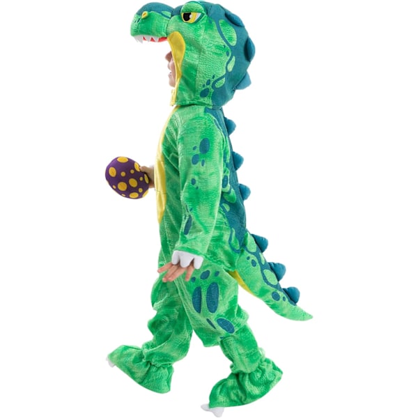 Grønn T-Rex Dinosaurdrakt for Barn, Halloween, Godteri eller Rollespill 3T (3-4 yrs)