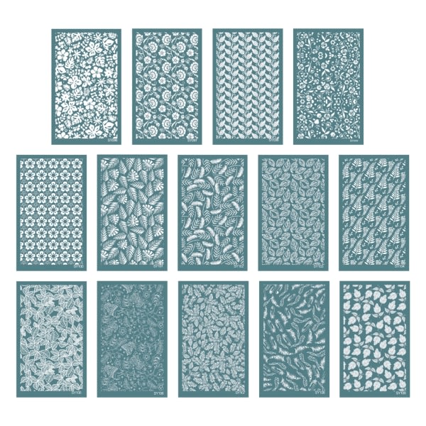 Reusable Silk Screen Stencils for Clay Jewelry Earrings, Texture Sheets for Clay Null - SY097