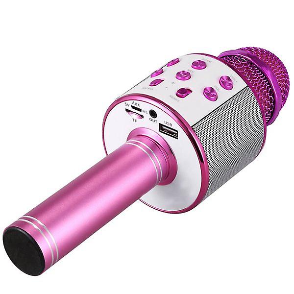 Karaoke-langaton mikrofoni Bluetooth-kädessä pidettävät mikrofonit lapsille Pojat Tytöt Oppimislelut Kaiutin Karaokelaitteet (1 kpl, violetti)