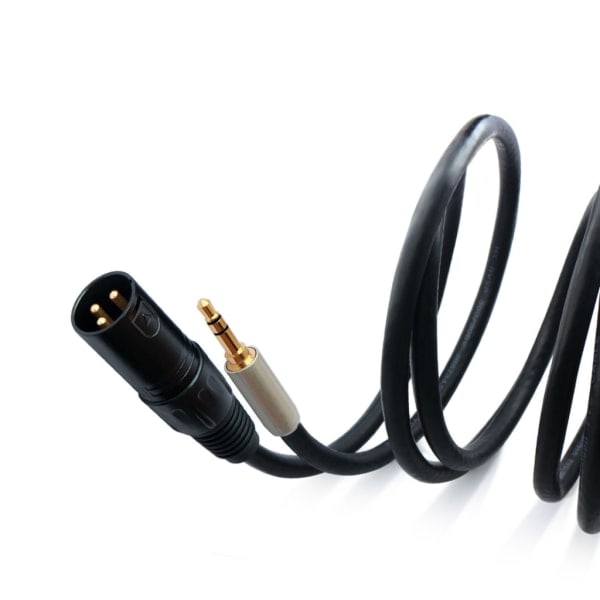 3,5 mm stereojack hane till XLR hane aux ljudkabel för högtalare mixer 2m