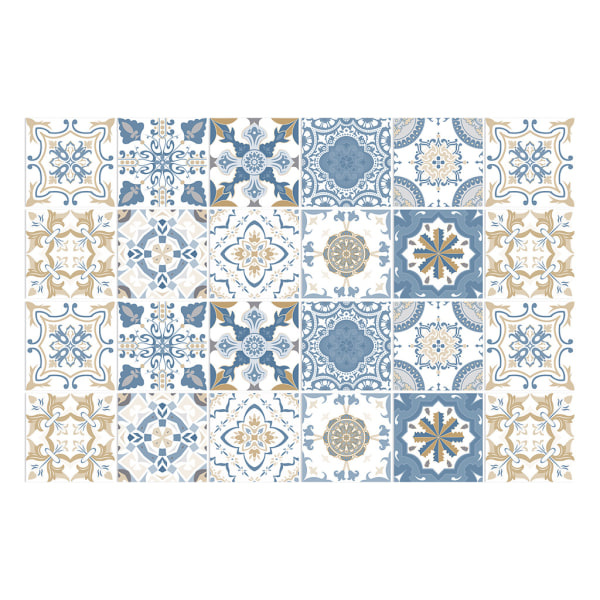 10 kpl Backsplash-laattojen tarroja DIY Kuori ja liimaa -tapetti Keittiön lattia Portaiden tarra 15CM