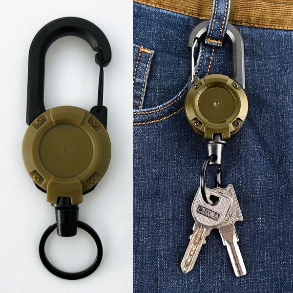 Stöldskydd Lätt att dra Spänne Rep Elastisk Nyckelring Sportig Ret Khaki one size Khaki one size