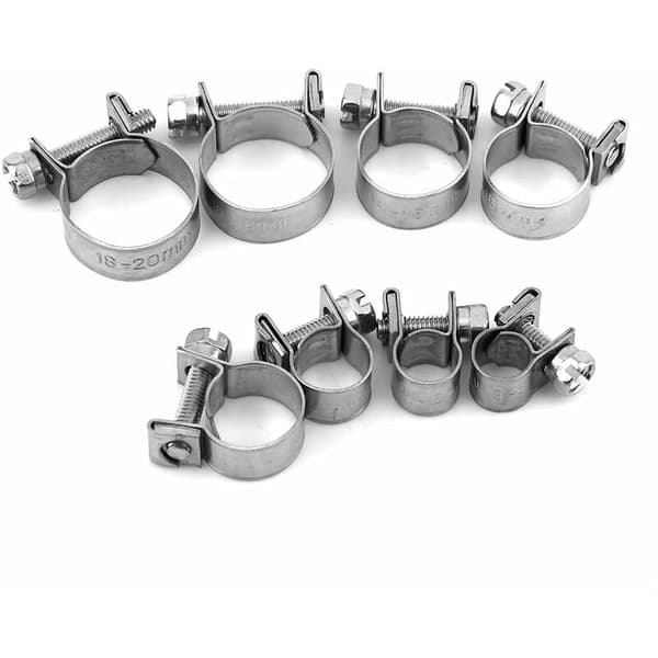 10 stk. 304 Rustfrit Stål Mini Sanitetsspændebånd (13-15mm)