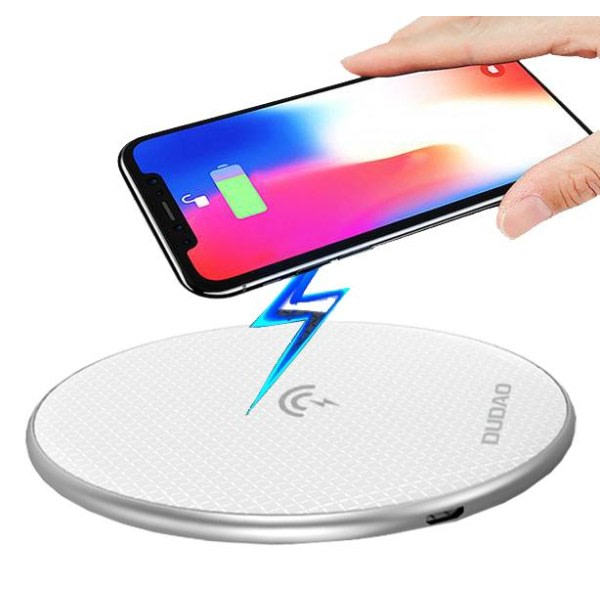 Trådløs lader - Samsung / Apple iPhone HURTIG LADING 10W - Hvit