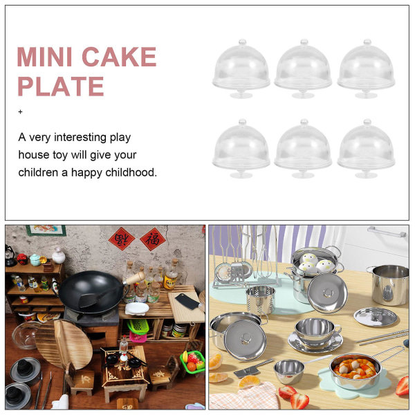 10 st Tårtformar Lock Mini Cupcake Container Mini Cake Stand Mini Cake Domes Cupcake Tower Stand Cup Transparent 3X3X3CM