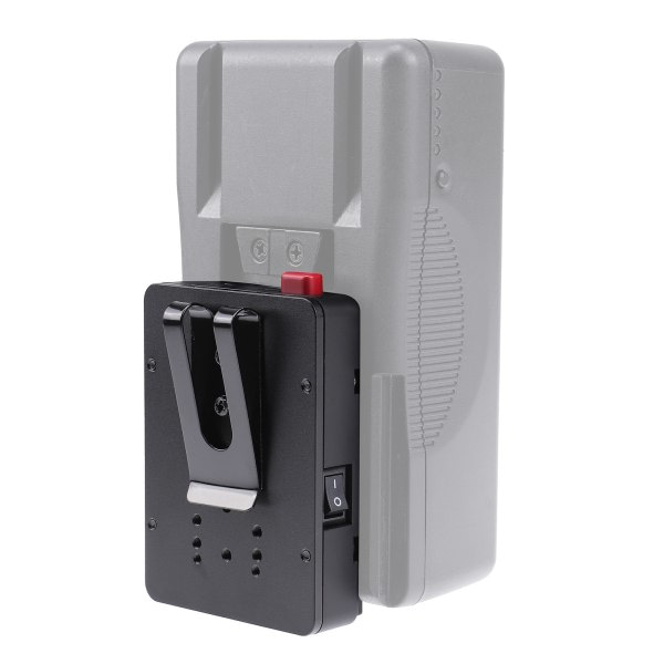 Fickstorlek Mini för Nano V-Lock V-Mount Batteri Power Adapter med D-tap Clamp för NP-F Series Batteri