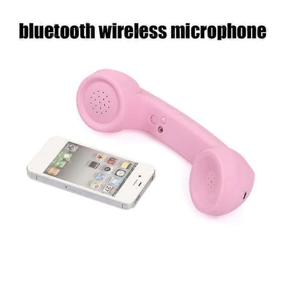 Wireless Bluetooth-compatible Retro Receiver Anti-radiation Telephone Handset External Microphone blue blue