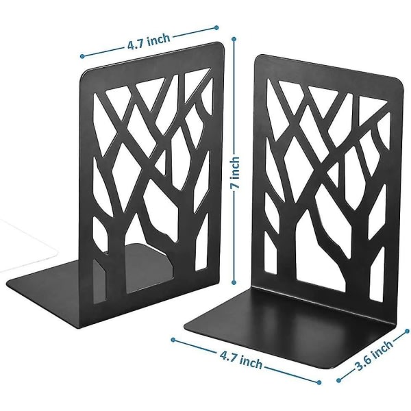 Kirjatuki, metalliset kirjatukit, mustat kirjatukit, kirjatukit, innovatiiviset kirjatukit (mustat 1 pari) - Kirjatukit lapsille, toimistoon, kouluihin, olohuoneeseen, kirjatuki