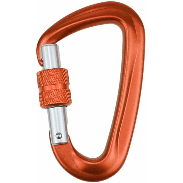 Karbinhake, med skruvlock 12KN, 5 st, Orange