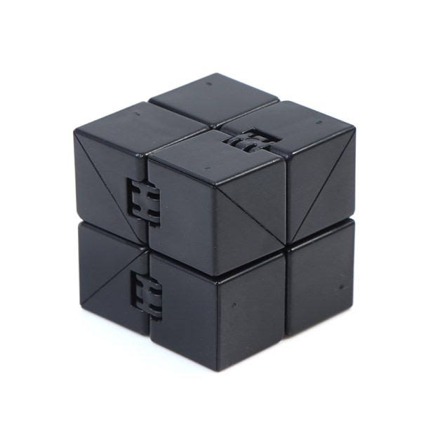 Infinity Magic Cube Finger Toy Office Flip Cubic Puzzle Relief Svart en one size Black one size