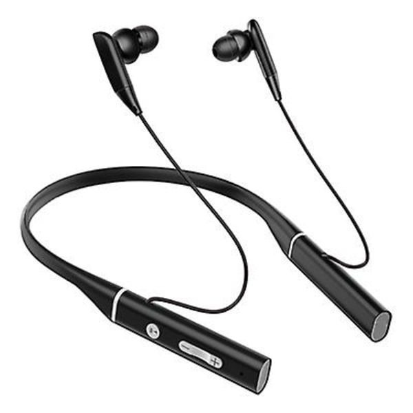 Nackband Bluetooth trådlösa hörlurar Hörlurar Headset Vattentätt för sport svart black