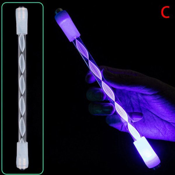 Kreativ Spinning Pen Roterende LED-leker Antistress Anti-slip Ha C one size C one size
