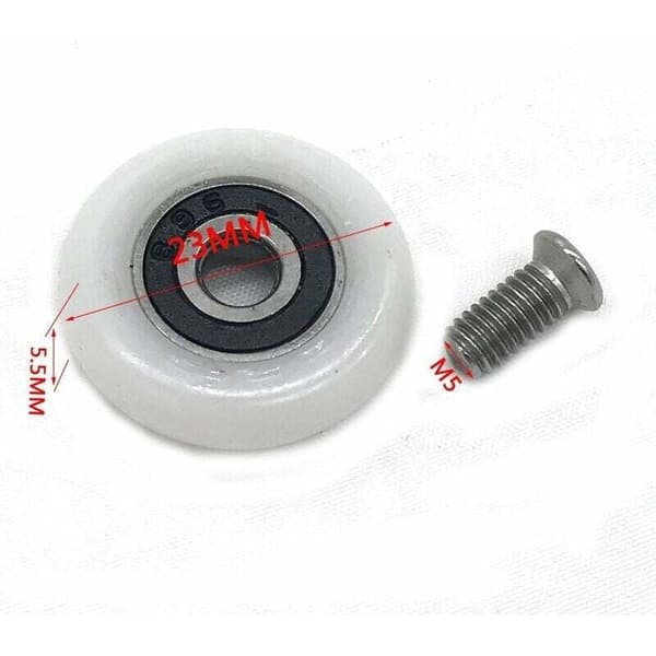 Pakke med 8 reservedele til brusekabinedøre, 23 mm diameter