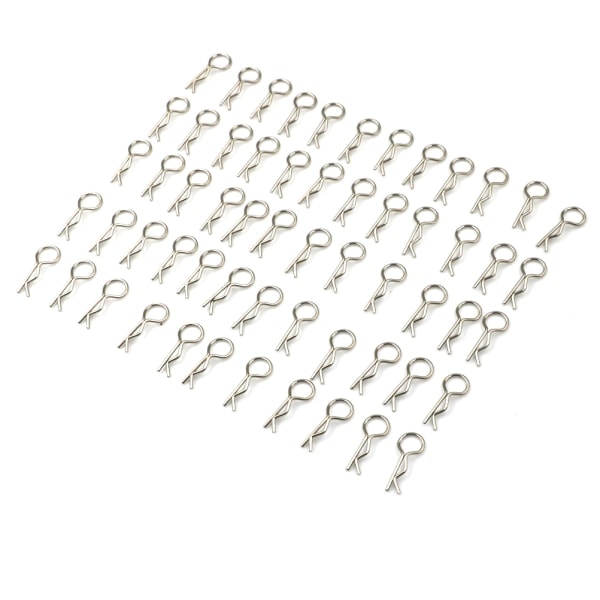 100 stk. rustfrie stålkarosseriklemmer R-clips