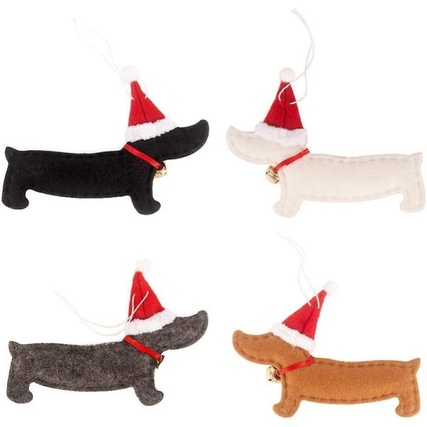 Julgranshänge Tax Hundprydnader Julhängande prydnader Festtillbehör 4st