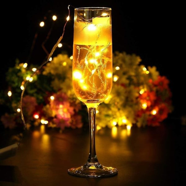 Vandtætte Led String Lights, 16,4ft/50 Leds Fairy String Lights Starry, batteridrevne String Lights Til indendørs & udendørs dekoration Bryllup Hjem Del