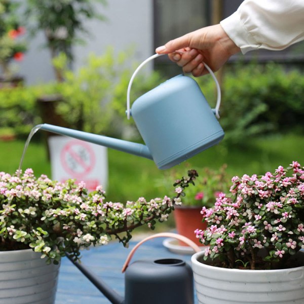 Vattenkanna med lång pip, 1800 ml, för hemmet, för flaska, innehåller G Pink 1,7 l
