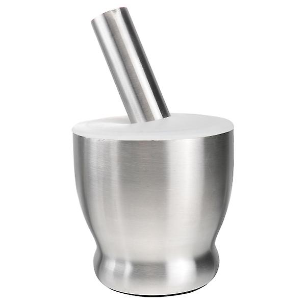 Multifunktionsskærm Vitløksstöt Praktisk vitløkskvarn for hemrestaurang med silikonlås (sølv) Sølv 10X10X10cm