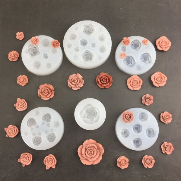 Rose-formede silikonformer for kaker - A