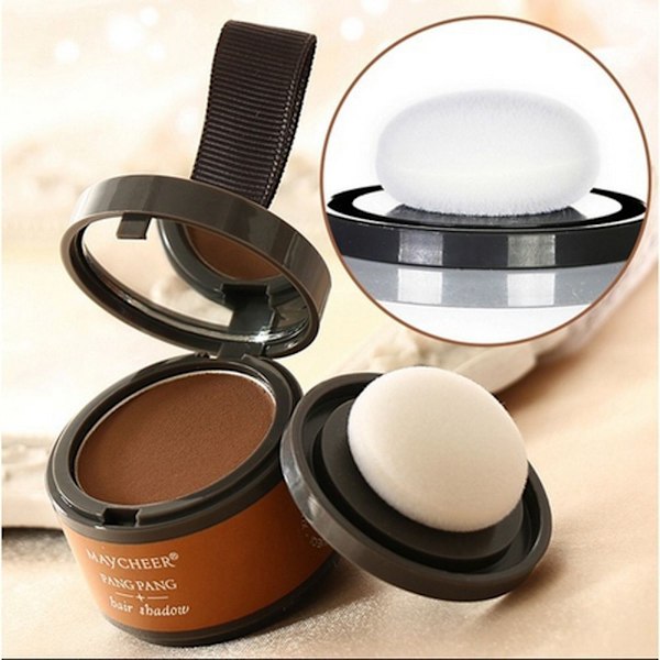 Fluffigt Tunt Puder Pang Linje Skugga Smink Hår Concealer Rot Döljare 1 brown