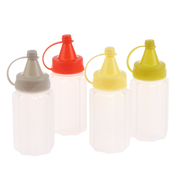 4 stk Minisåsflaske påfyllbar ketchup honung salatbeholder