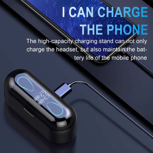 Streamer Earbuds In-ear Laddningsbox Mobiltelefon Trådlöst Bluetooth Headset