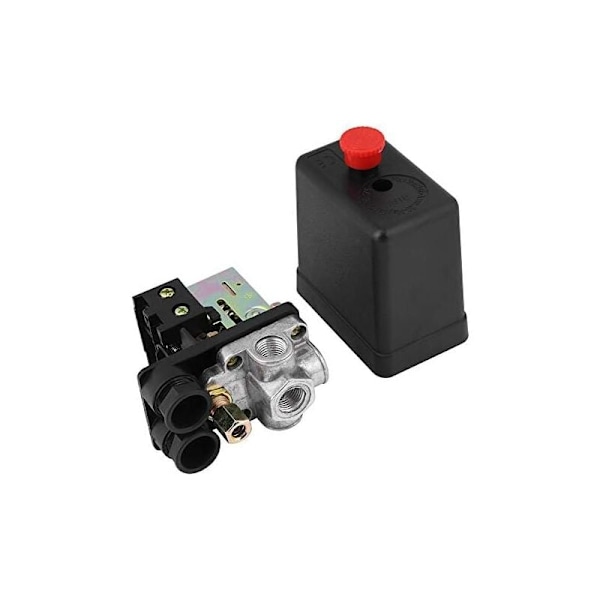 240V 16A Port 90PSI -120PSI Luftkompressor Tryckströmbrytare Kontrollregulator Med Mätare För Snabb Tryckreducering