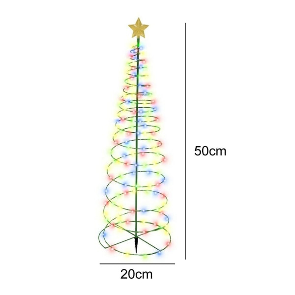 Joulukuusi Solar Light Xmas Party Nurmikkolamppu Dekoration Värikäs Värikäs
