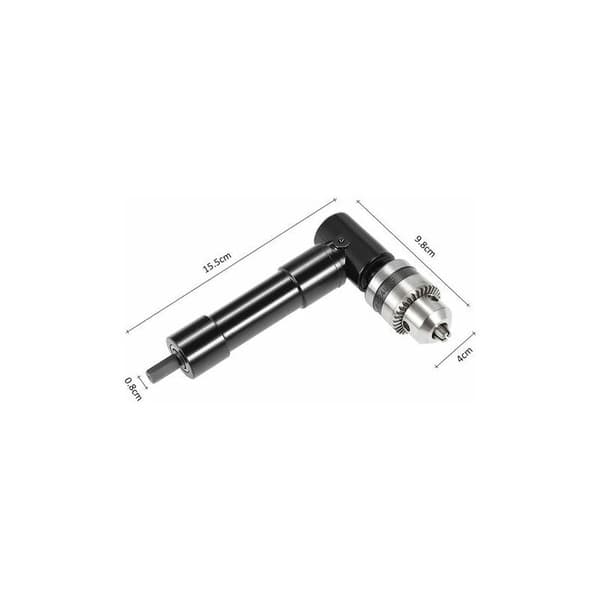 Vinkelborrmaskin Bitshållare Adapter, Med Nyckelchuck, 8mm Hex Skaft
