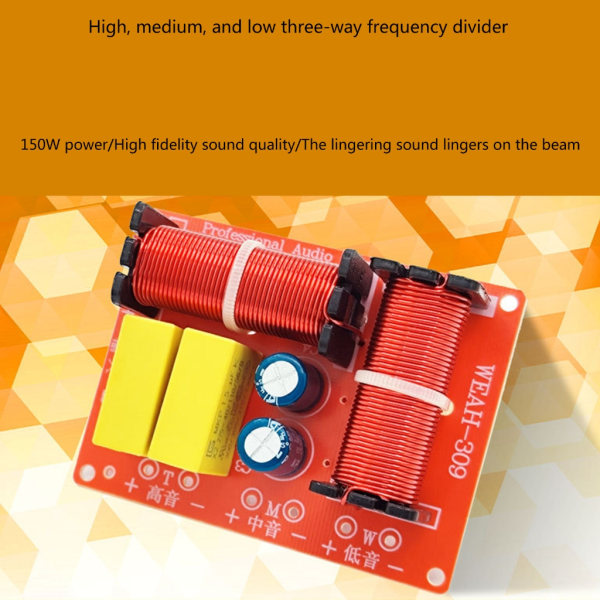 Højttaler Frekvensdeler Crossover 150W Bas Mellemtone Diskant til Hjemmebiograf