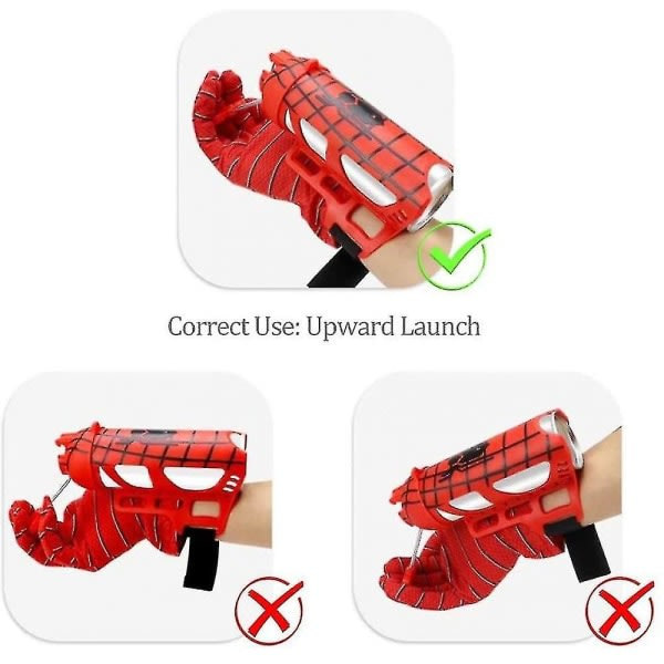 Spider Web Launcher Handskar Set Marvel Spider Hero Web Shooter Handskar Leksak Barn