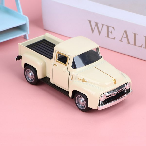 Klassisk pickupbil 1/32 Skrämselmodell Simulering Alloy Diecasts P White One size White One size