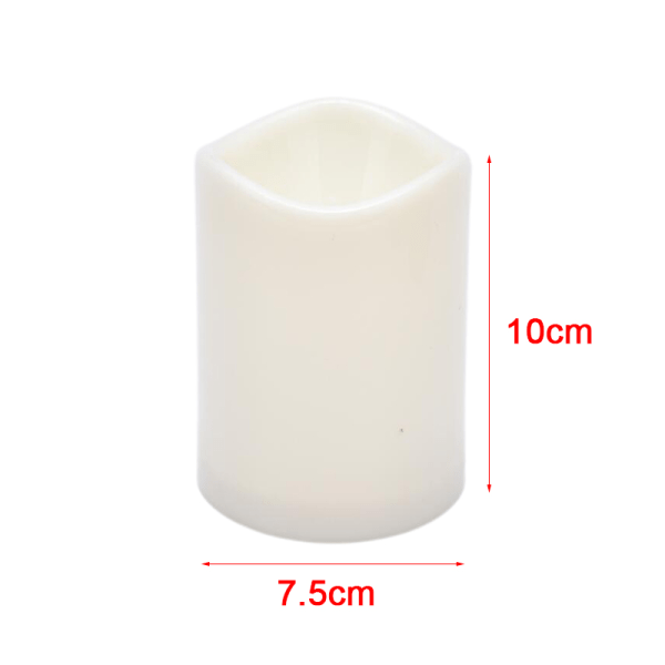 LED-lyhty Liekitön elektroninen kynttilä Yövalo Häät Valkoinen 10cm White 10cm