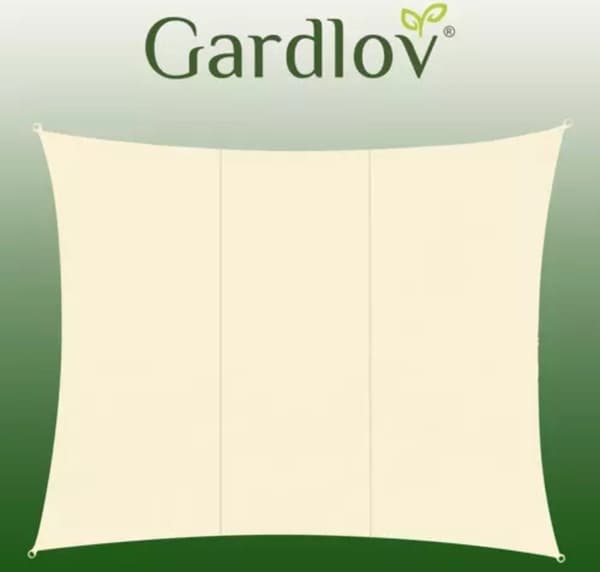 Solskyddssegel 3x4m Beige Vattentät Polyester Rektangulär Markis med UV-skydd för Trädgård Uteplats Camping Utomhus